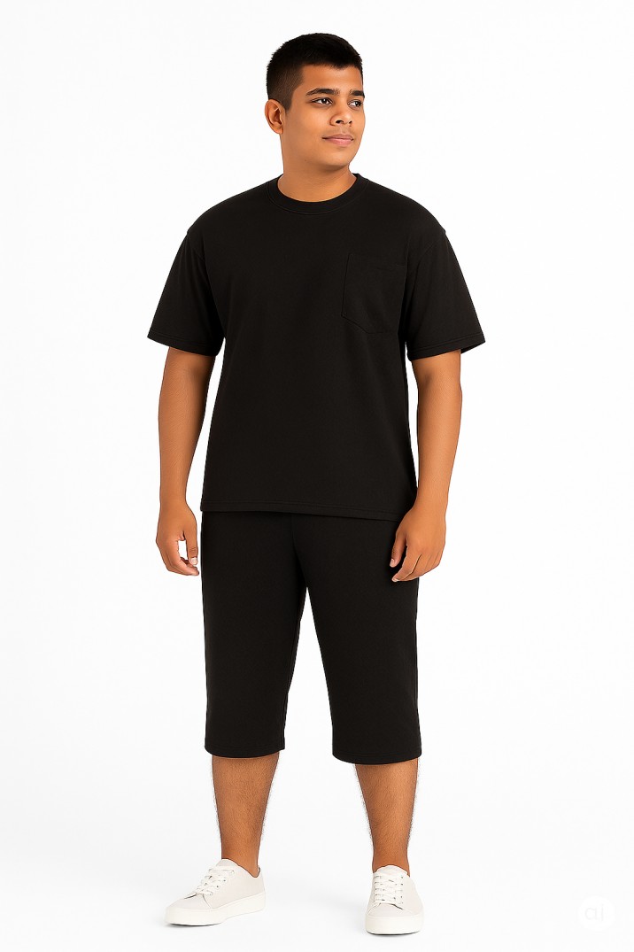 Drop shoulder T-Shirt & 3 Quarter Set - Image 2