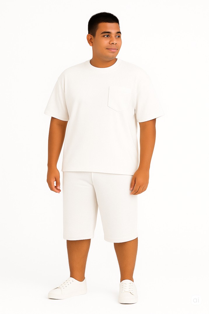 Drop shoulder T-Shirt & 3 Quarter Set - Image 3