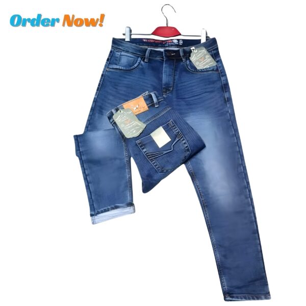 Men’s Premium Dark Blue Denim Jeans – Export Quality