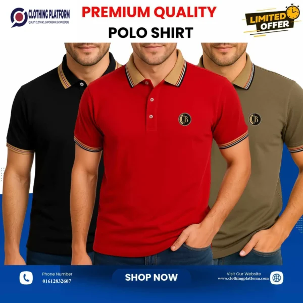 Premium Polo Shirt Combo Offer 3 Pieces Bangladesh - PK Cotton.