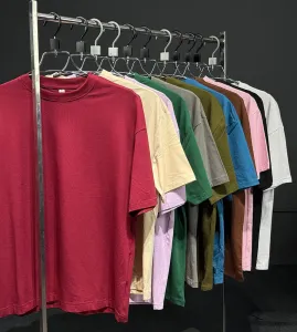 All Color Drop Shoulder Lycra Spandex T Shirt Solid 1 269x300