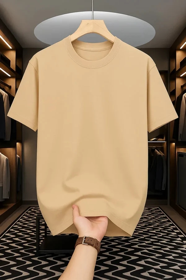 Beige Drop Shoulder Oversized tshirt