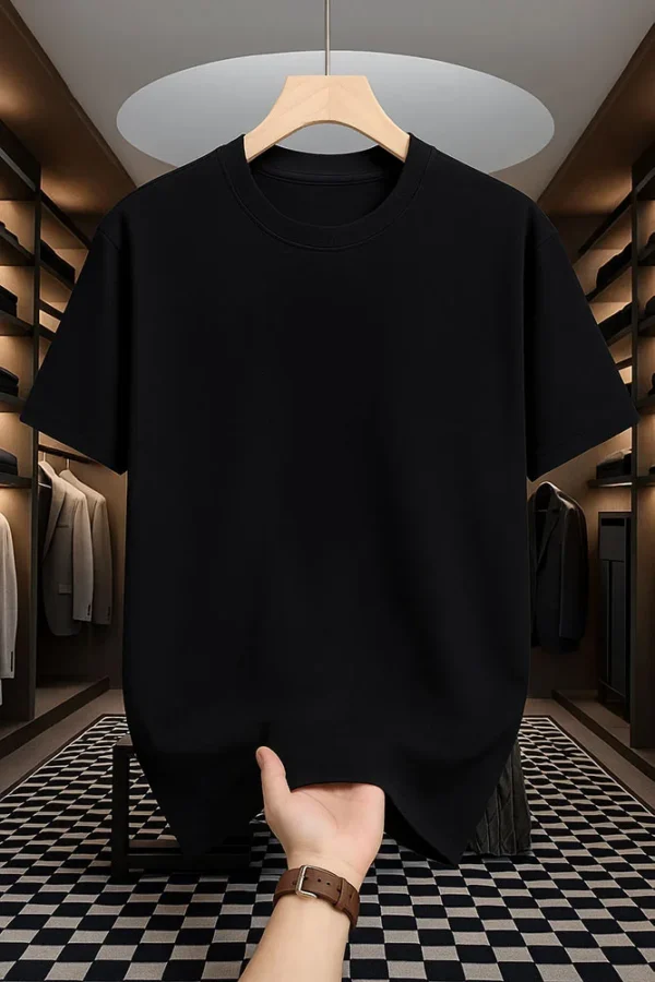 Black Drop Shoulder Oversized tshirt