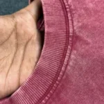 Maroon Color Acid Wash Drop Shoulder Oversized tshirt 224x300