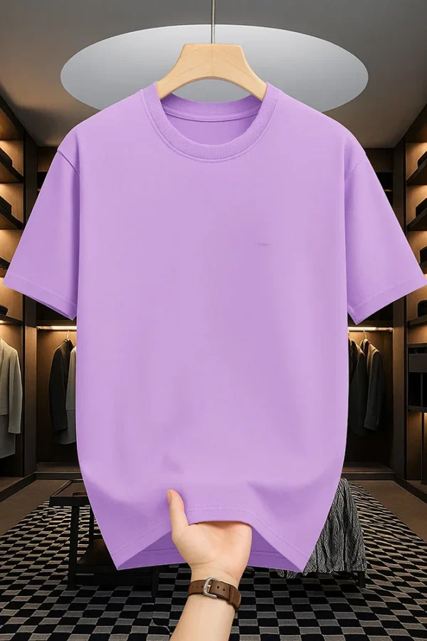 Purple Lavender Drop Shoulder Oversized tshirt