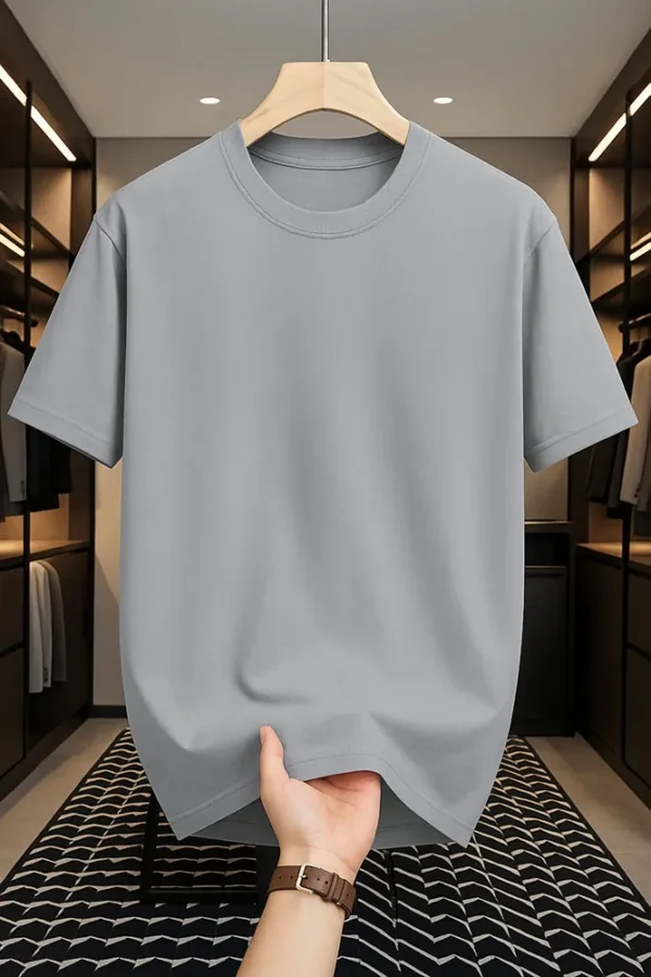 Silver Ash Drop Shoulder Oversized tshirt 1