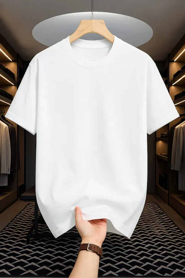 White Drop Shoulder Oversized tshirt 1