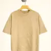 beige Color Acid Wash Drop Shoulder Oversize t shirt 100x100